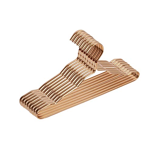 Cintre pour vêtements en alliage d'aluminium doré solide lot de 10