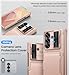 Vihibii for Samsung Galaxy Z Fold 7 Case Wallet with Card Holder & Slide Lens Cover & Outer Screen Protector & Rugged Hinge Protection, Full Body Protective Case for Samsung Z Fold 7 2025, Rose Gold