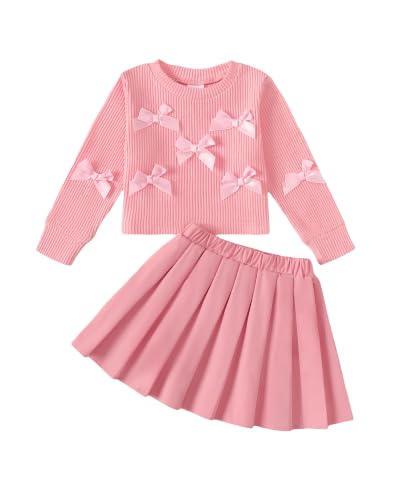 Image of Renotemy Toddler Girls Outfits Winter Little Girl Clothes Skirt Set 18M-6Y