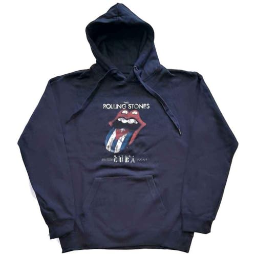 Sweat-shirt à capuche The Rolling Stones homme, hoodie noir Havana Cuba band logo
