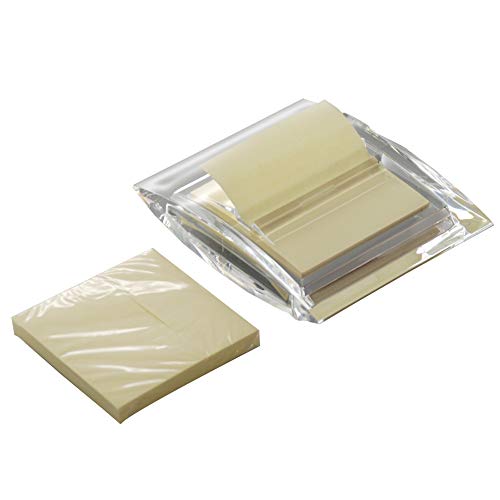 COM.TOP - Acrylic Dispenser for Self-Stick Note/Holder Includes 2 Memo Notes | For 3 x 3 Self-Stick Notes | Office Supplies, Desk Accessories - Clear