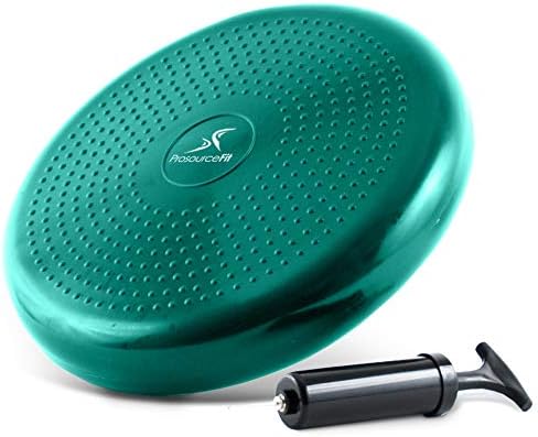 ProsourceFit Core Balance Disc Trainer, 14” Diameter with Pump for Improving Posture, Fitness, Stability