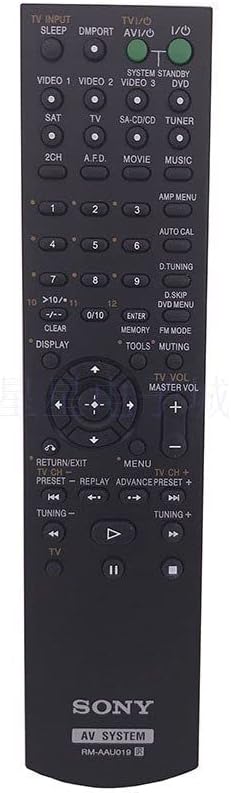 Replacement Remote Control Replace for TV/Audio/Projector for GENERAL for Sony STR-KG700 STR-DE995 HCD-TZ100 AV Receiver