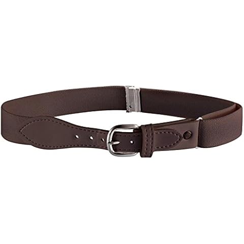 Buyless Fashion Kids and Toddler Adjustable Elastic Stretch Belt with Leather Closure - KBLT100-Brown Cover