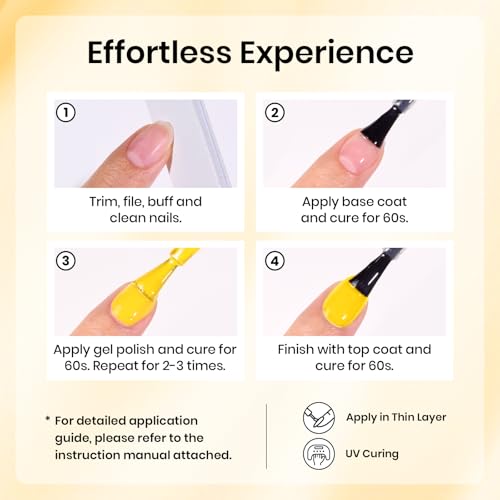 Image of Beetles Yellow Gel Nail Polish - Mango Gelato 15ML /0.51Fl Oz, Yellow Gel Polish, Color-Matched Bottle, Soak-Off UV LED, Long-Lasting Holiday & Summer Nails Art for DIY Beginners & Salon Pros