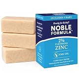 Noble Formula 2% Pyrithione Zinc (ZnP) Emu Oil Bar Soap, Especially Formulated for Acne, Psoriasis, and Eczema, Safe for Daily Use and All Skin Types, 3 Bars in 1 Box, Total 9.75 oz