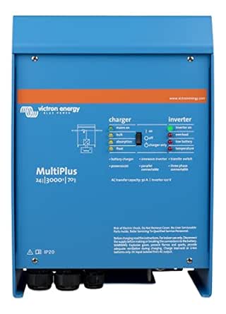 Victron Energy MultiPlus 3000VA 24-Volt Pure Sine Wave Inverter 70 amp ...