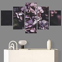 SIGNWIN 5 Panel Canvas Wall Art Pink Fields for Home Decorations Ready to Hang - 60