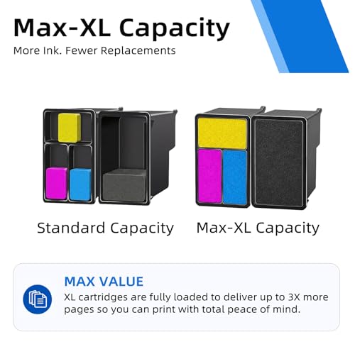 Image of 67XL Ink Cartridges 3-Pack Replacement for HP Ink 67 HP67 HP67XL Cartridge | 67 XL Black Color Combo Pack for 2700 2852e 2855e 4155e 2755e 2734e 4100 2700e 4100e 6400 2752 2752e 6055e 6458e Printer
