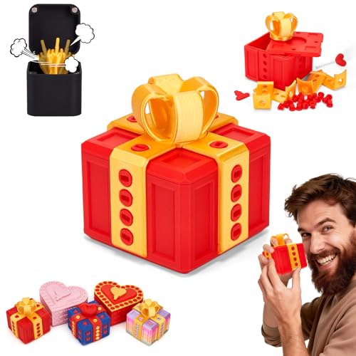 Assveu Annoying Gift Box with Surprise Finger Prank Box with Funny Finger 3D Printed Prank Gift Box with Screws & Pop Up Fingers Novelty Fun Gag Gifts Adults The Annoying Present for All Occasions