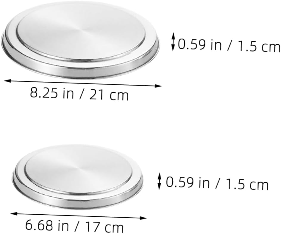 4pcs Stainless Steel Burner Covers Set Round Stove Covers for Gas Electric Cooktops Durable Stylish Protection Large Small Easy to Clean Silver Finish