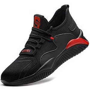 NEUSOP Veiligheidsschoenen Heren Veiligheid Staal Teen Cap WerkSchoenen Heren Womens Ademende Werkschoenen Lichtgewicht