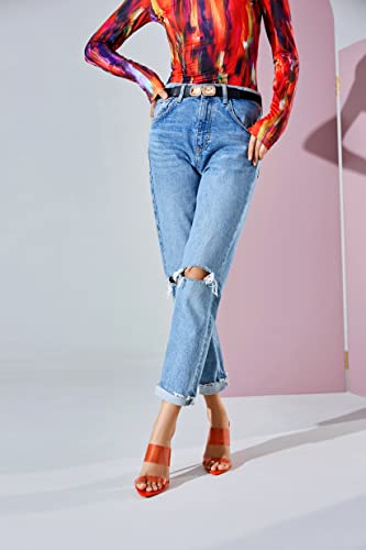 Vivianly Clear Pointed Toe Heels Sandals Transparent Strap Stiletto High Heels Slip On Mules For Women Size 7 #TOP1