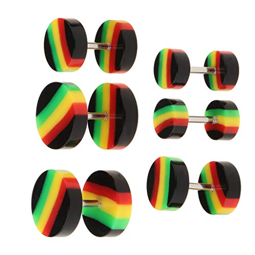 NC Túnel de Plugue de Ouvido Falso de 6 Unidades de aço único Brincalhão Prego Esticador Cheater 18G