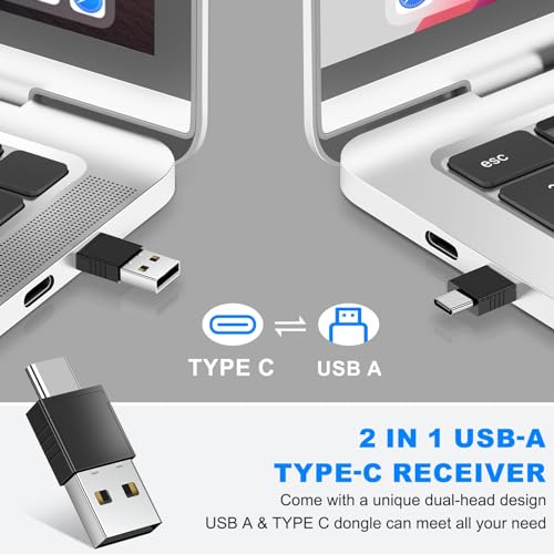Image of DinoFire USB C Rechargeable Presentation Remote with Red Light,Wireless Preseter PPT Slide Clicker Advancer for MacBook Laptop Computer