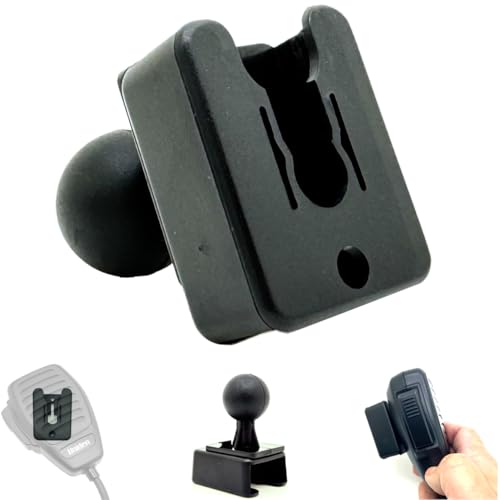 LycoGear 25mm 1inch Rubber Coating Ball Joint with Universal Ham CB Radio Microphone Mic Hanger Compatible with All 1