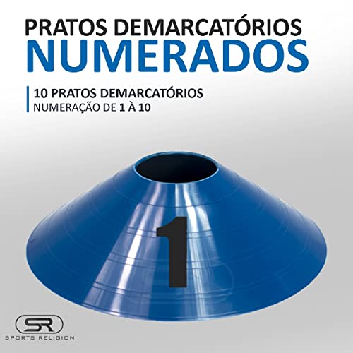 Escada + Corda + 10 Pratos +10 Cones C/Números Funcional