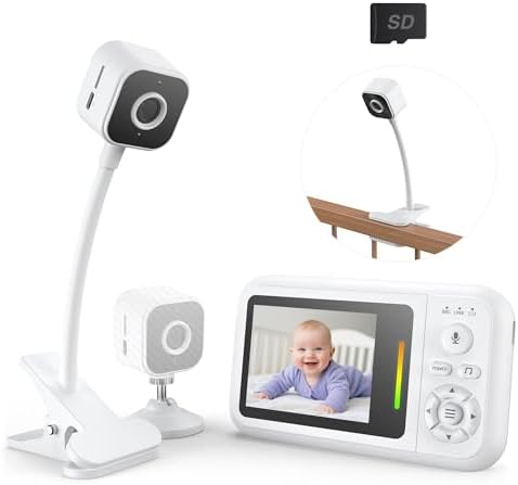 Baby Monitor with Camera and Audio, Baby Monitor No Wifi with Cli...