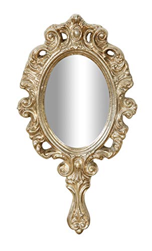 SPECCHIERA DA APPOGGIO - Specchierina stile shabby con cornice in legno e finitura argento anticato fatta a mano da mastri artigiani Fiorentini
