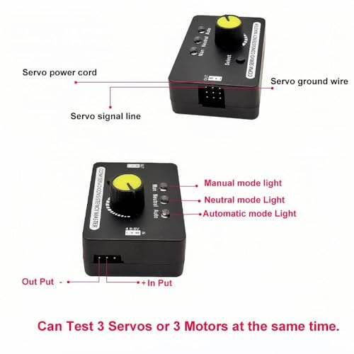 DollaTek 2 Pack RC Servo Tester Centring Tool ESC Motor Checker Built-in BEC 3CH High Precision for Aircraft Remote Control Models - Image 4