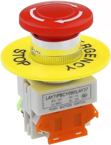 Commutateur d'arrêt d'urgence 10A haute isolation mécanique robuste