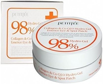Petitfee 98% Hydro Gel Collagen & CoQ10 Hydrogel Eye Patch 60count, Clear, 60 count (Pack of 1)