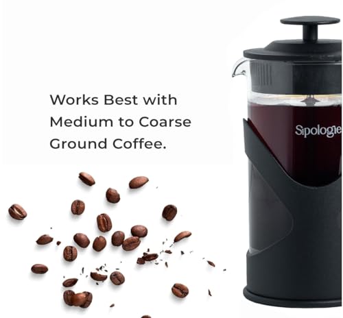 Image of Sipologie Classic French Press Coffee Maker with 4-Level Filtration - Customized, 350 ml