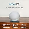 Amazon Echo Dot (newest model), Vibrant sounding Alexa speaker, Great for bedrooms, dining rooms and offices, Glacier White