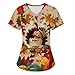 Thanksgiving Scrub Tops for Women with Pockets Turkeys Short Sleeve Nurse Working Uniforms Shirts V Neck Blouse Tees