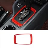 KELEIMAI Car Accessories Fit for Ford Ranger T6/T7/T8 2015-2021 Gear Shift Panel Cover Interior Decoration Trim (Red) ABS 1PC