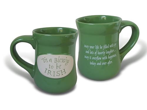 Taza de cerámica verde 16 oz Abbey Gift Tis a Blessing to Be Irish miniatura 1
