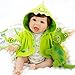 Aori Reborn Baby Doll 22 Inch Handmade Realistic Laughing Baby Doll with Green Dinosaur Set for Girls Children