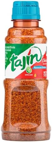 Tajin Clásico Reduced Sodium Seasoning, Authentic Mexican Chile Lime Spice Blend for Fruit, Vegetables, Salad Bowls, Avocado, Cucumber, and Fresh Produce, Zesty Flavor Enhancer, 5 oz, (Pack of 1)