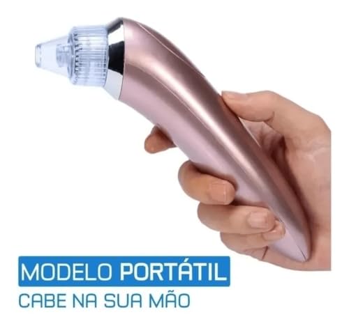 Removedor de Cravos Extrator Sugador Espinhas Poros Cleaning Acne a Vácuo Elétrico Aparelho Sucção D