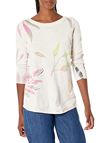 Nic+Zoe Womens Rainbow Canopy Vital Boatneck Pullover Sweater, Pink Multi, Medium Us #TOP18