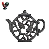 ZTIANEF Ornament Cast Iron Teapot Double Bird Potholder Retro Coaster Bowl Mat Pot Mat Plate Mat Rou
