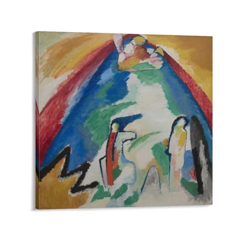 Tableau Kandinsky montagne 50x50 cm pour décoration murale