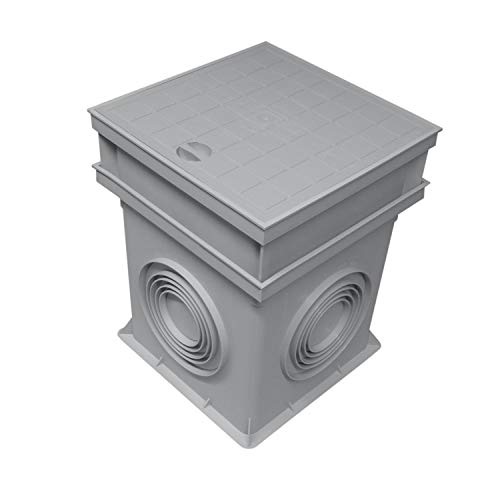 Preisvergleich Produktbild Marley Einlaufschacht 300x300mm mit Schachtdeckel + Aufsatz Hofablauf Revisionsschacht