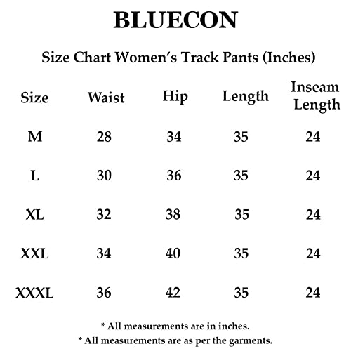 Image of BLUECON Women's Athletic Running Trackpants with Side Pockets Plazo Pants Open Bottom Straight Leg