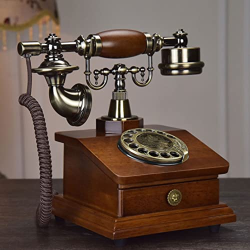 Téléphone rétro à bouton café avec affichage rétroéclairé pour bureau