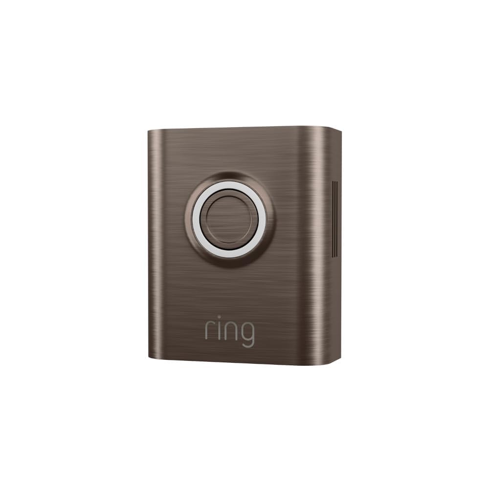 Frente intercambiable Ring metálico para timbres - Timbre con cámara inalámbrico Ring Pro o Timbre con cámara inalámbrico Ring Plus - Bronce cepillado