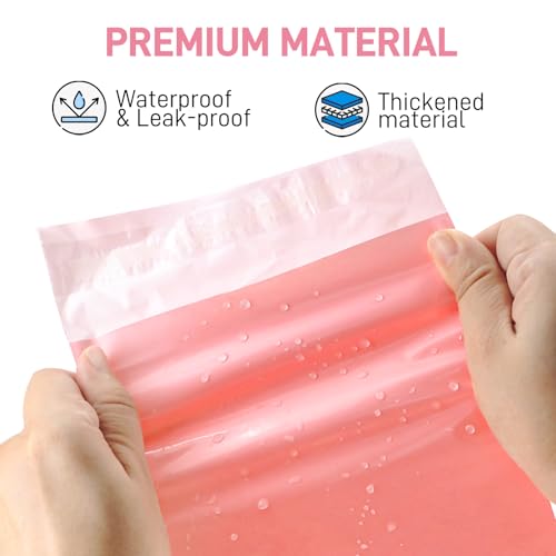 Image of Sanitary Napkin Disposal Bags FARVIGOR, 100Pcs Women Feminine Hygiene Disposal Bags for Tampons and Pads, Personal Disposal Bag Self-Sealing, Privacy Protection, 9.8x5.9 inch(Pink)