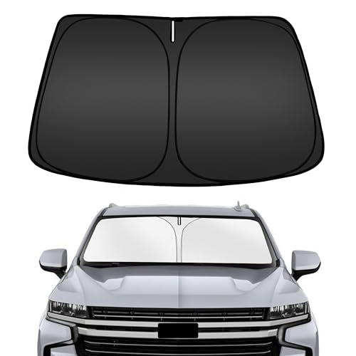 ARISMOTOR Windshield Sun Shade for Che-vrolet Chevy Tahoe 2021-2025 2026, Custom Fit Foldable Front...