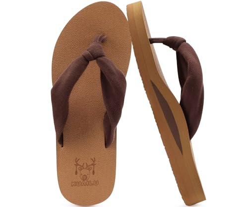Image of KuaiLu Flip Flops for Women with Arch Support Summer Beach Thong Sandals