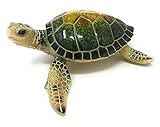 Green Tree Products Sea Turtle Resin Figurine, Indoor Outdoor Decor, 6.25 Inches Wide