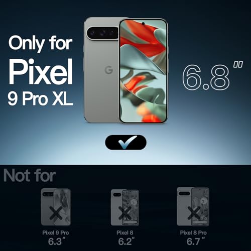 Image of JETech Cover Case for Google Pixel 9 Pro XL 2024, Non-Yellowing Shockproof Bumper Protective Phone Cover, Anti-Scratch Hard PC Back (Hazel)