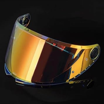 Motorcycle Helmet Visor for MT Revenge 2/Thunder 4 SV/Revenge 2 PRO/GP, Tinted Replacement Helmet Shield, Clear Vision Lens, Snap-On Scratch Resistant Motorcycle Face Shield,D Aurora Red