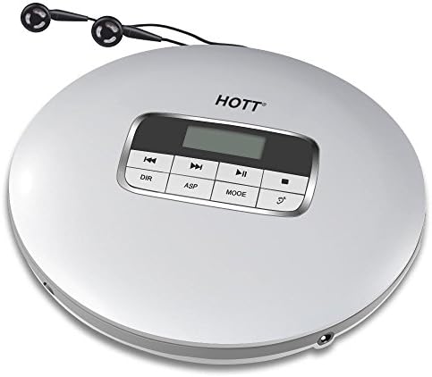 Portable CD Player, Portable Compact Personal CD Player with 3.5mm Headphone Jack, Anti-Skip/Shockproof Function CD Music Disc Walkman Player with LCD Display for Kids Adult Student