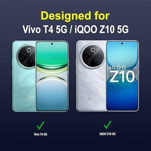 Image of amazon basics Back Case Cover for Vivo T4 5G | Compatible for Vivo T4 5G Back Cover | Liquid Silicon Magic Case with Camera Protection | Sapphire