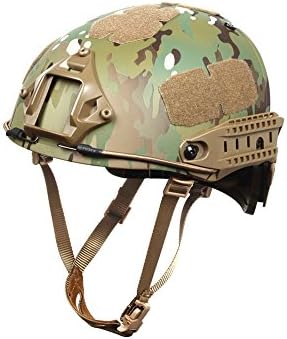 Outry Tactical Fast Helmet, Adjustable ABS Helmet with Side Rails and NVG Mount, Fast Ballistic Helmet for Airsoft Paintball Hunting Shooting Outdoor Sports (Multicam/CP)